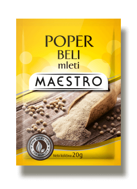 Poper beli mleti