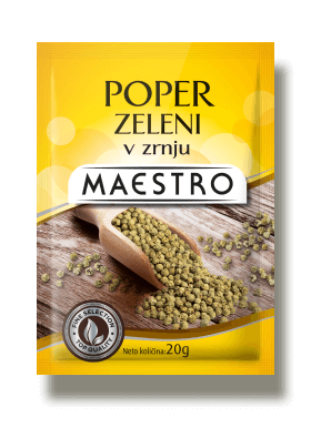 Poper zeleni v zrnju